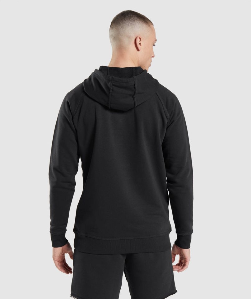 Men's Gymshark Legacy Hoodie Black | NZ 7BSHJQ